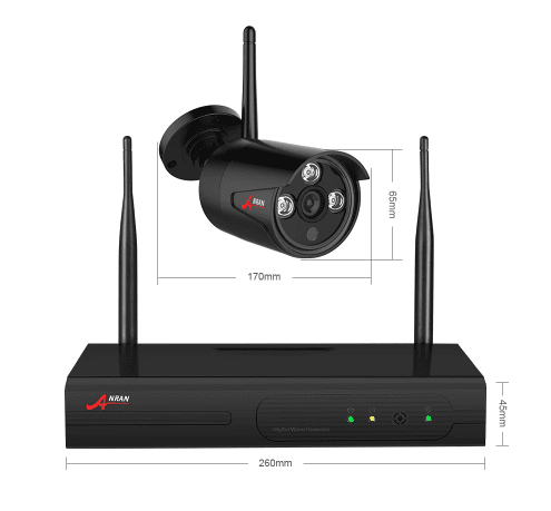 ANRAN PoE Övervakningssystem 8st IP-kameror 1080P IP-66