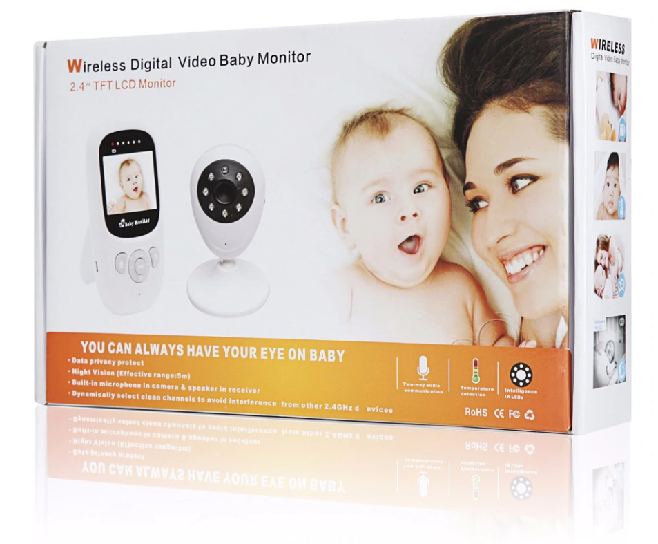 Babyvakt LCD HD kamera 2,4"
