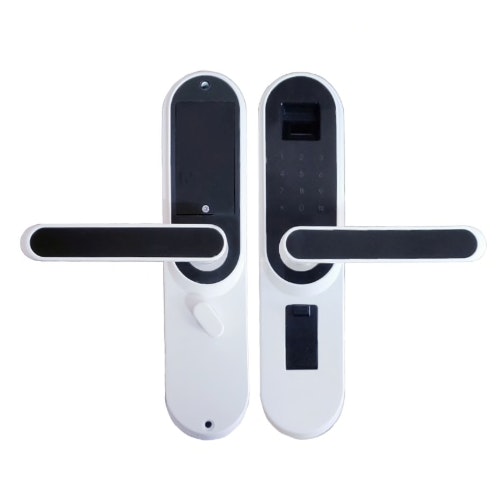 Digitalt dörrlås med Fingeravtryck Lösenord Nyckel Vit - Sumodeal