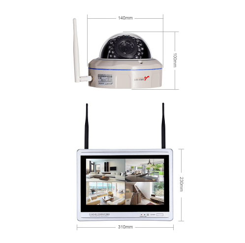 ANRAN Övervakningssystem 960P LCD skärm 8 dome kameror 2TB