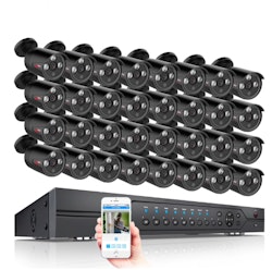 ANRAN övervakningssystem 32 st kameror 720P IP66 2TB