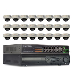 ANRAN PoE Övervakningssystem 24 st kameror 1080P IP66 Dome 2TB