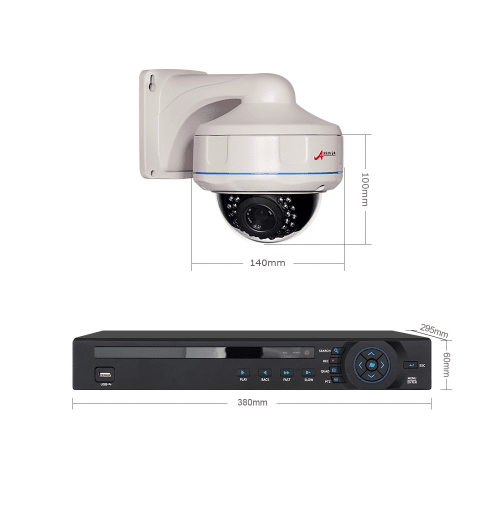 ANRAN PoE Övervakningssystem 16 st kameror 1080P IP66 Dome 1TB