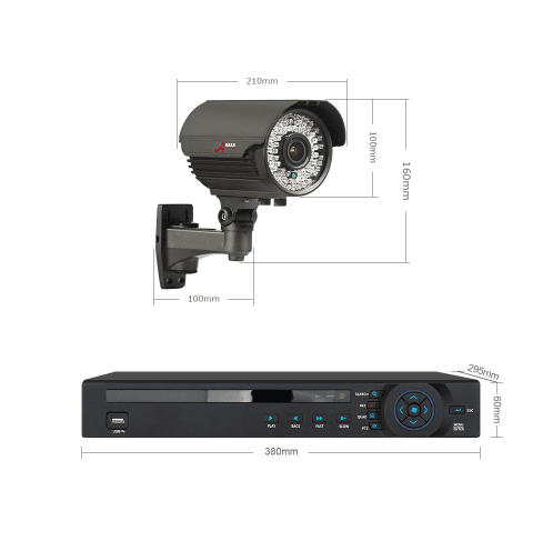 ANRAN PoE Övervakningssystem 16 st kameror 1080P IP66 3TB