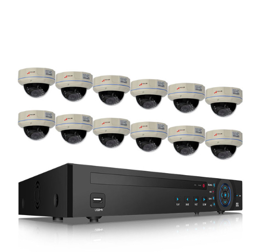 ANRAN PoE Övervakningssystem 12 st kameror 5MP IP66 Dome 1TB