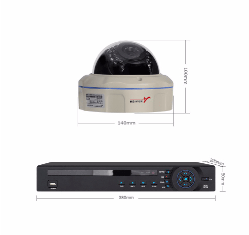 ANRAN PoE Övervakningssystem 12 st kameror 5MP IP66 Dome 3TB