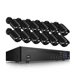ANRAN PoE Övervakningssystem 12 st kameror 5MP IP66 3TB