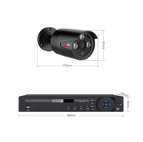 ANRAN PoE Övervakningssystem 12 st kameror 5MP IP66 2TB