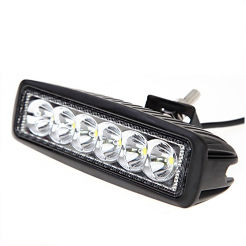 LED Extraljus 18W Spot-ljus 6" 2-pack fjärrkontroll