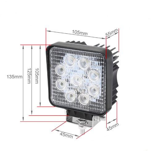 LED Extraljus 27W SPOT-ljus fjärrkontroll