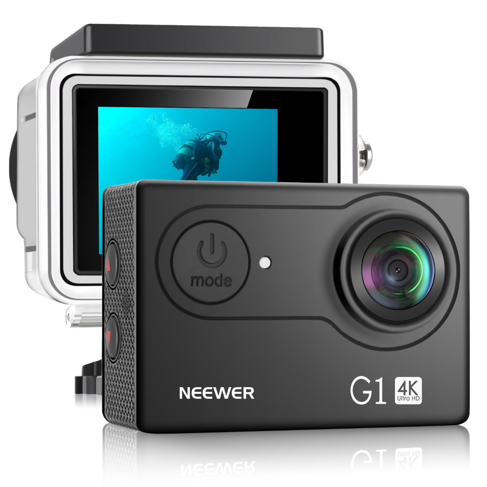 NEEWER G1 Ultra HD 4K Actionkamera Vattentålig 2" Skärm