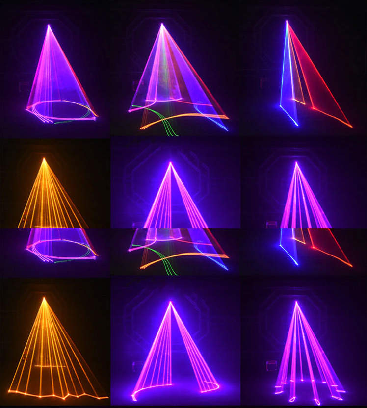 Laserljus party fest DMX 3 färger 60W Lasershow