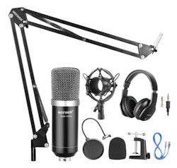 Neewer Mikrofon NW7000  studio med popfilter, arm, headset