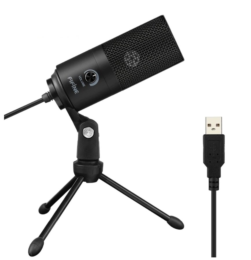 FIFINE USB Mikrofon till dator vlog content svart - Sumodeal