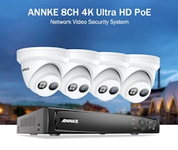 ANNKE 4K Övervakningssystem POE 4-set 8MP Dome 1TB *NYHET*