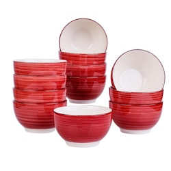 Vancasso Bella serien, skål set 4-delar i keramik röd