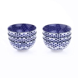 Vancasso japansk design skål set 6-delar i keramik blå