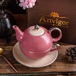 Artvigor, 3-delad te-för-en-set rosa/beige