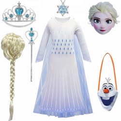 Frost Elsa Anna, klänning accessoarer barn strl.110