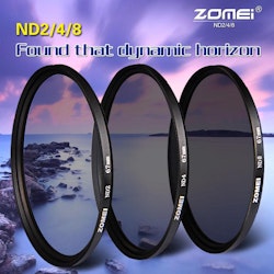 ZOMEi ND2 justerbart kamera filter 52mm
