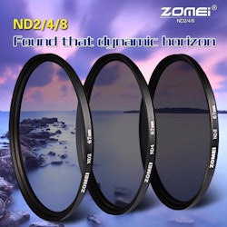ZOMEi ND4 justerbart kamera filter 77mm