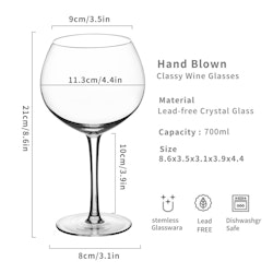 Cocktail/Ginglas i 6-delar, 700ml kristall