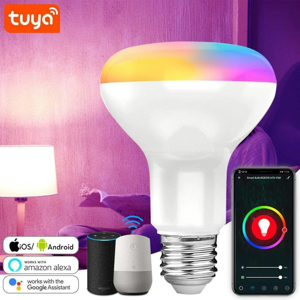 Tuya smart RGB LED-lampa, x2 - Sumodeal