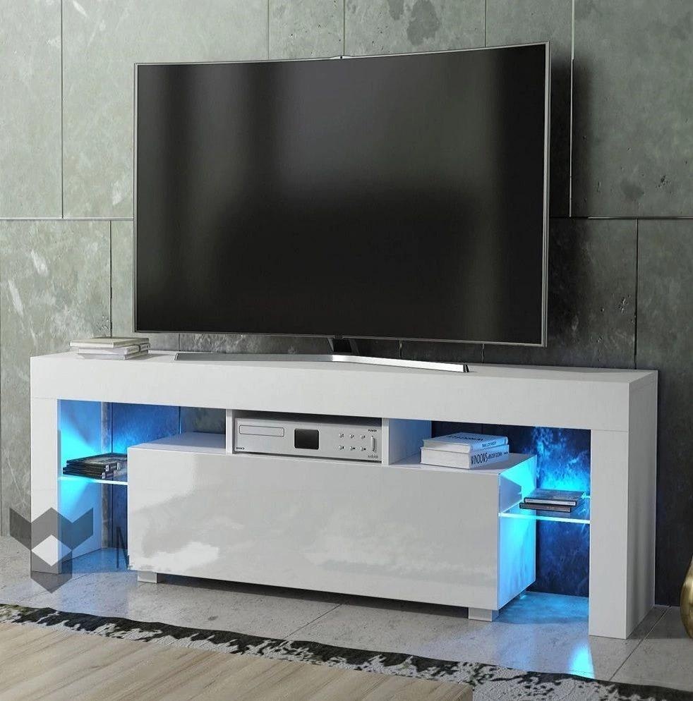 Modern TV-bänk med LED belysning - Sumodeal