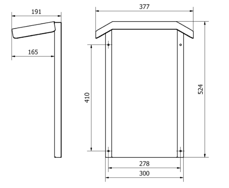 Wallplate Next Green mått