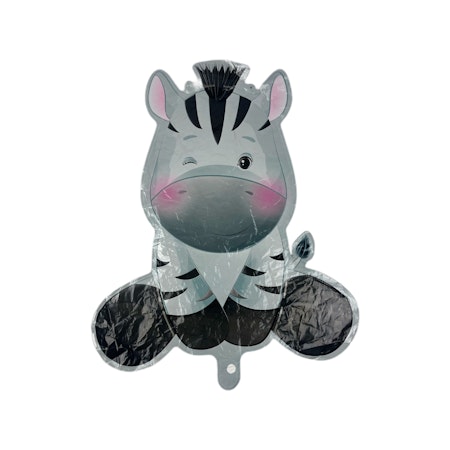 Folieballong Zebra