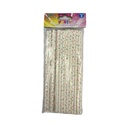 Papperssugrör strössel 24-pack
