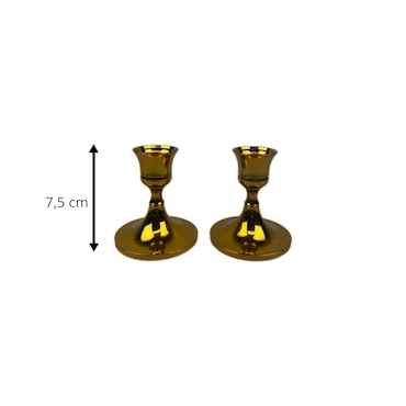 Ljusstake guld 8-pack