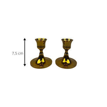 Ljusstake guld 2-pack