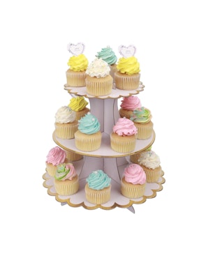 Cupcakeställ 3 våningar Vit
