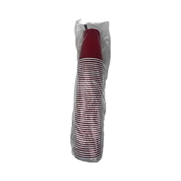 Plastmuggar Röda 50-pack