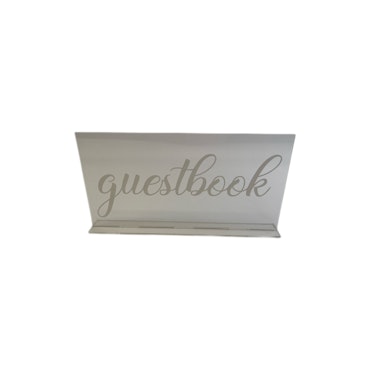 Akrylskylt "Guestbook"