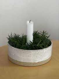 Ljusstake dekoration, vit