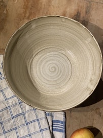Stor skål, beige