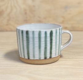 Mugg, gröna ränder