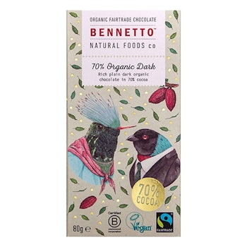 BENNETTO || Vegansk Choklad 70% Organic Dark
