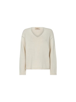 MOS MOSH || MMBine LS V-neck Knit Ecru