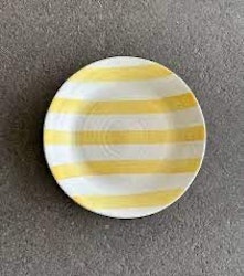 BRUKA DESIGN || Pasta tallrik Capri Randig Gul / Vit