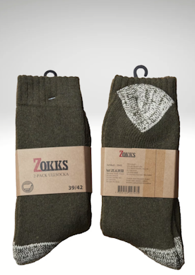 Zokks 2041 Hunt Kort Ull 2-pack