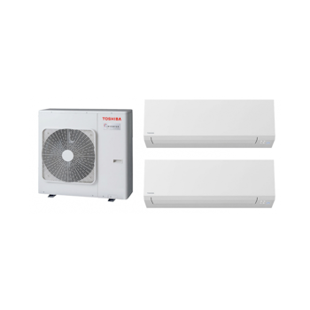 Toshiba Multisplit med Shorai Edge innedelar WiFi komplett installation inkl. ROT-avdrag