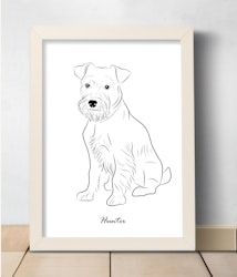 Personligt djurporträtt, Line Art