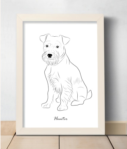 Personligt djurporträtt, Line Art