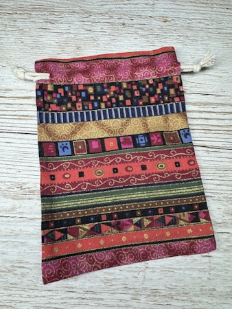 Tarotpåse mönstrad (röd)