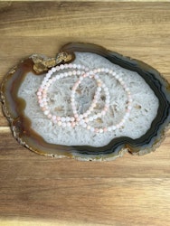 Rosa Opal facetterad 4mm