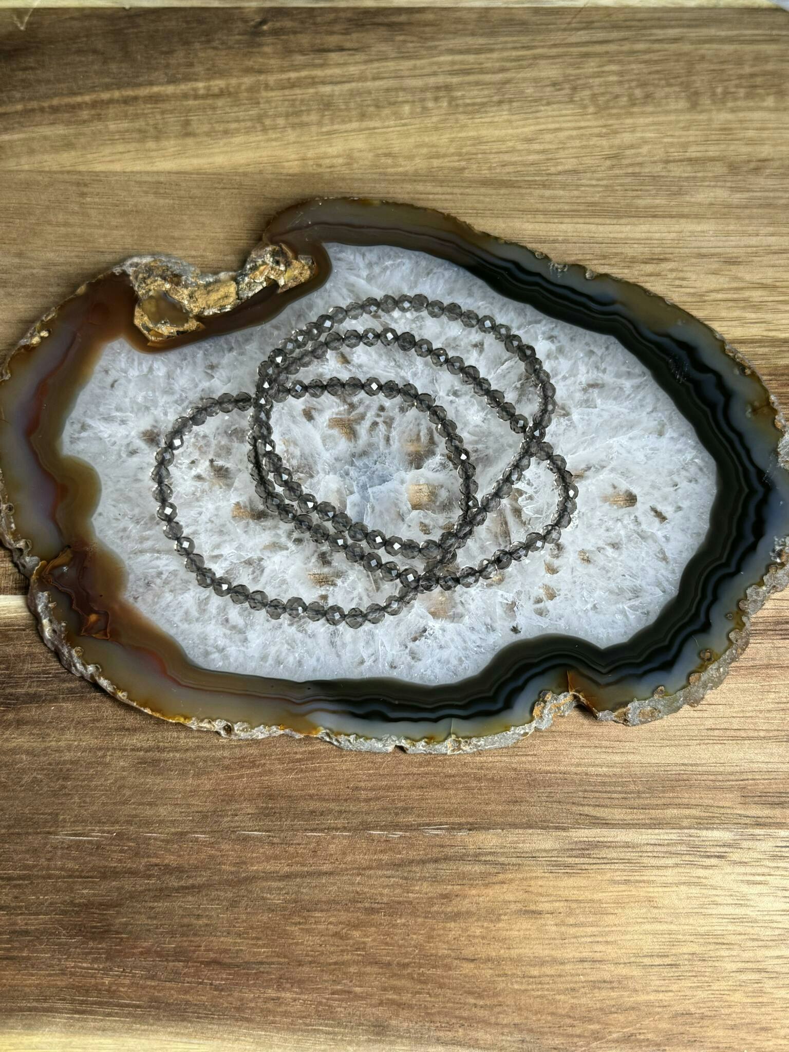 Obsidian facetterad 4mm