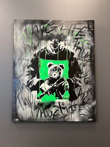 Thuglife - Green - 80x90 Original Canvas